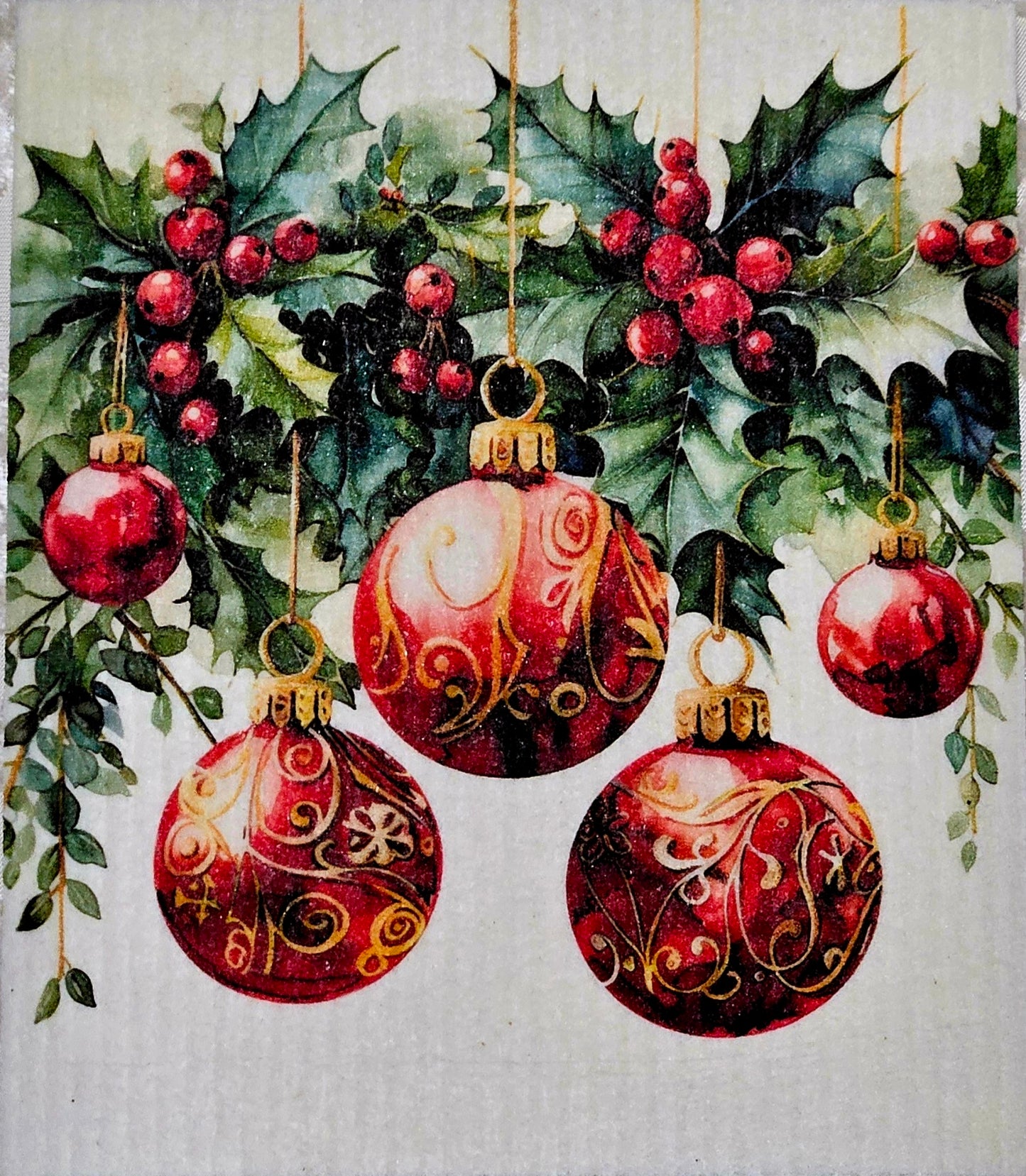 JUL röda julgranskulor 2