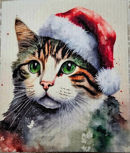 JUL Christmas vinter katt tomteluva