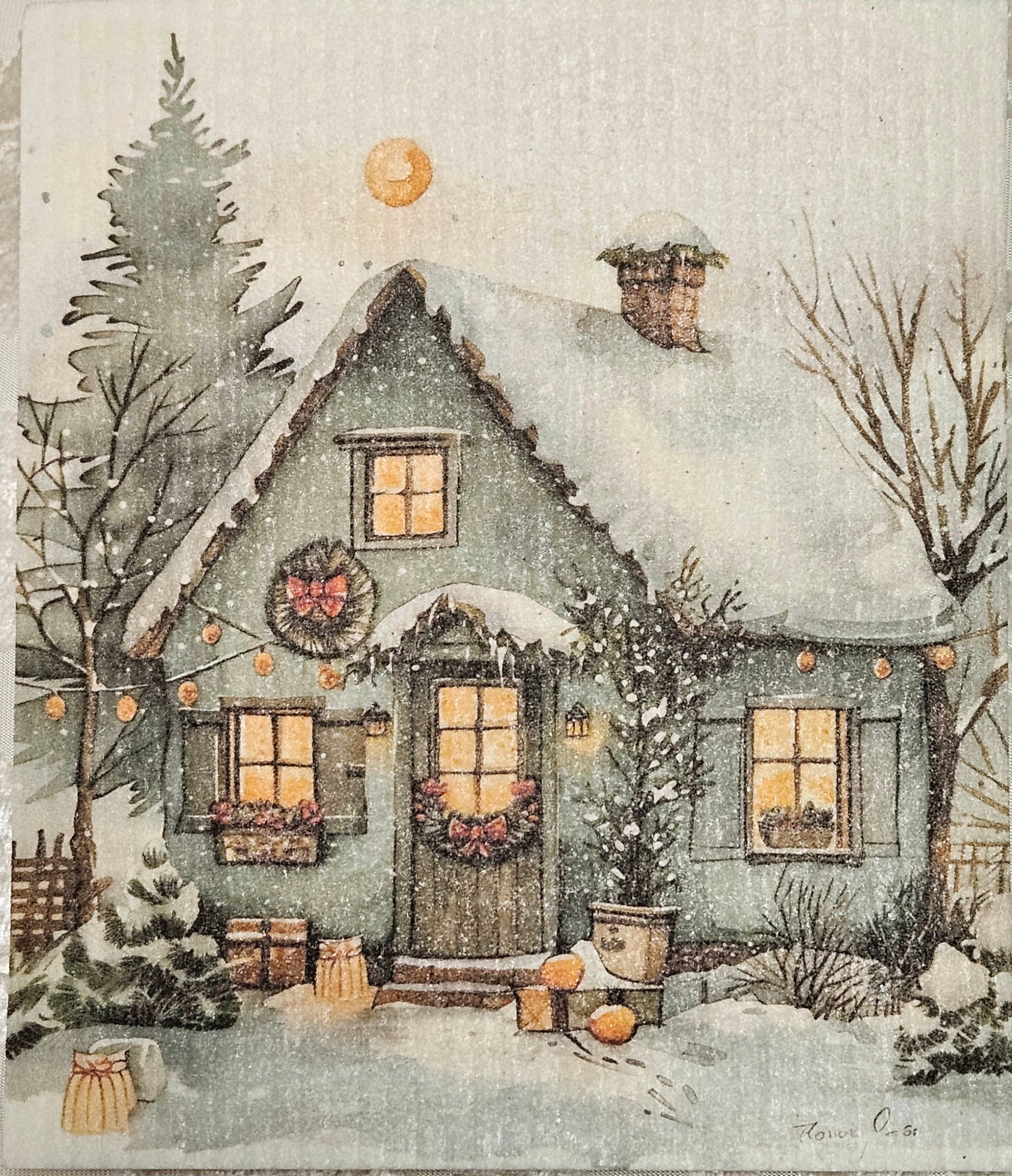 JUL vinter Christmas hus stuga